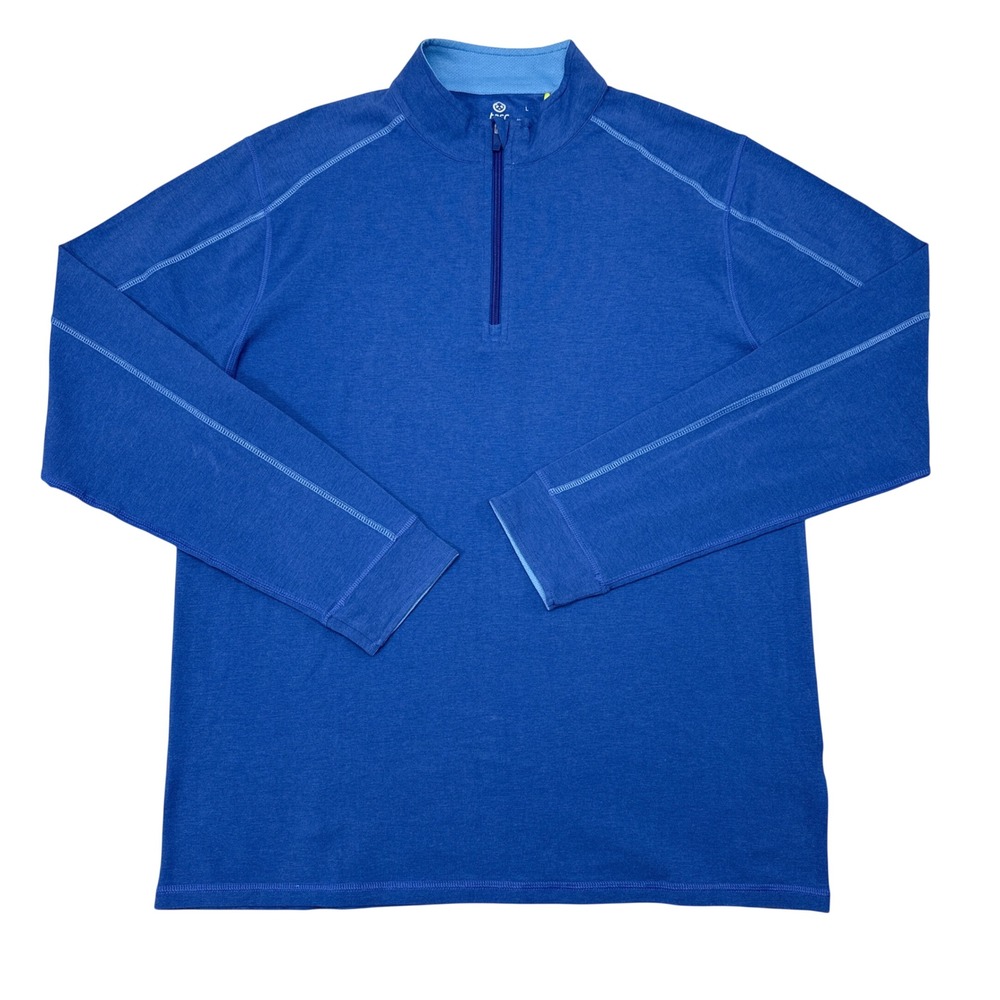Tasc Performance Carrollton Lightweight Quarter Zip Mens Size Large Blue Running
